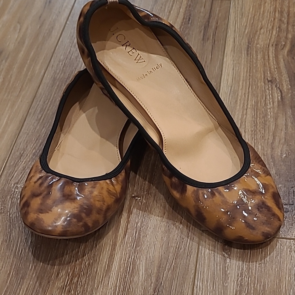 J. Crew Women's Brown Leopard Print Flats